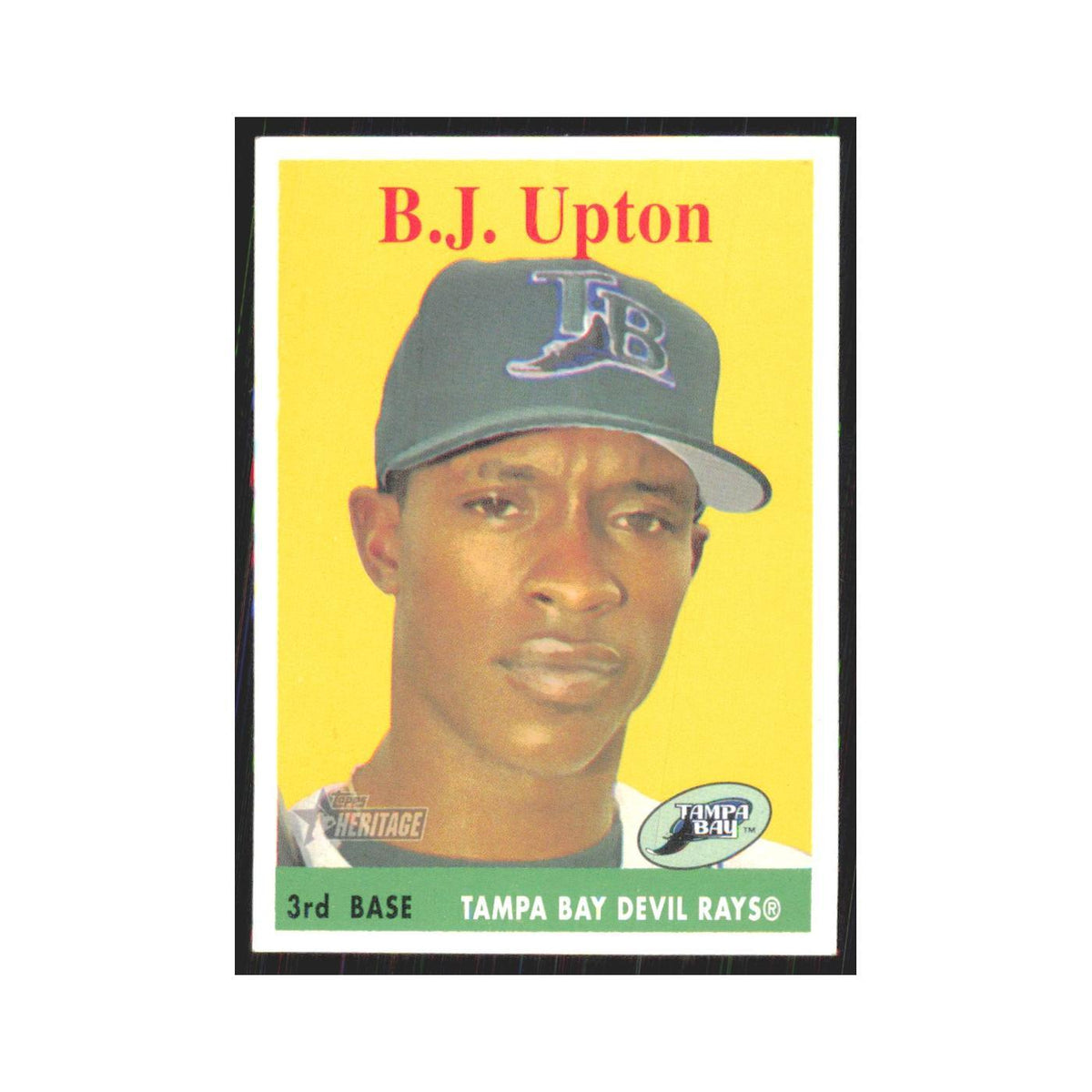 B.J. Upton 2007 Topps Heritage #295 Tampa Bay Devil Rays Baseball Card NM