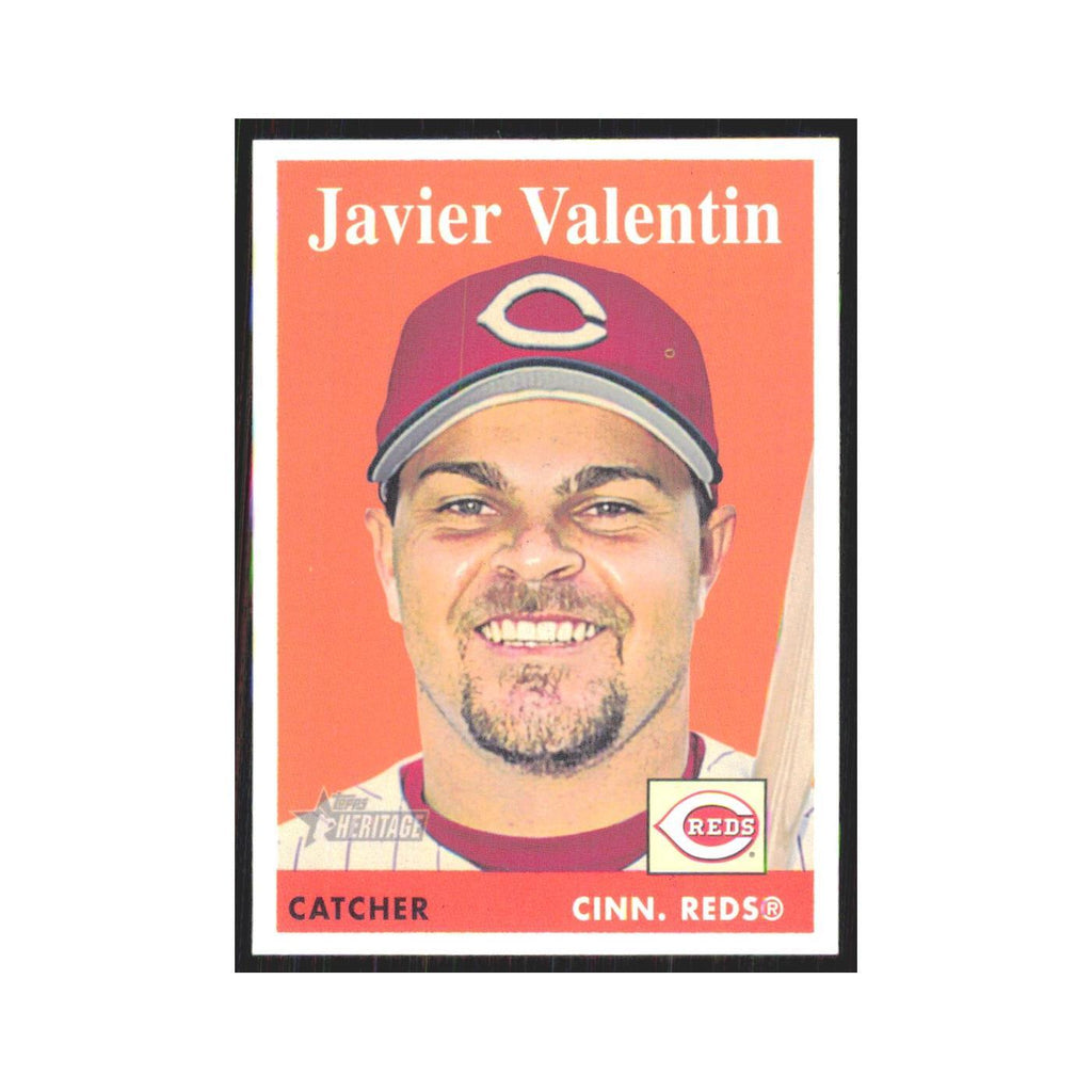 Javier Valentin 2007 Topps Heritage #318 Cincinnati Reds Baseball Card NM