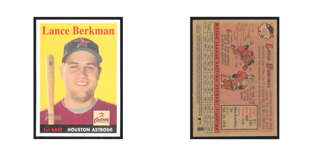 Lance Berkman 2007 Topps Heritage #323 Houston Astros Baseball Card NM