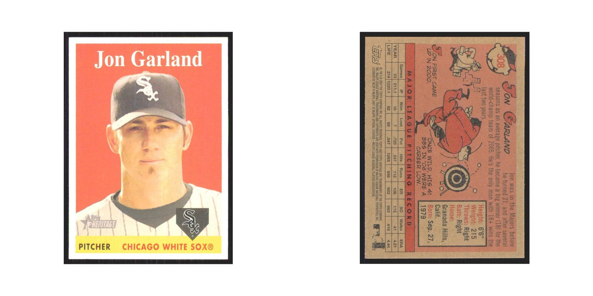 Jon Garland 2007 Topps Heritage #308 Chicago White Sox Baseball Card NM