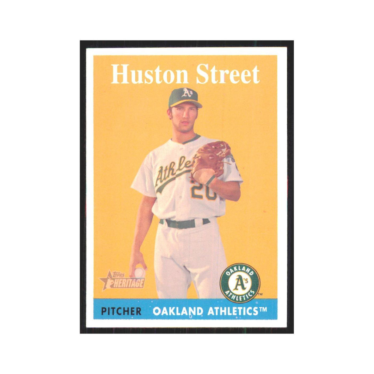 Huston Street 2007 Topps Heritage #161 Oakland Athletics Baseball Card NM