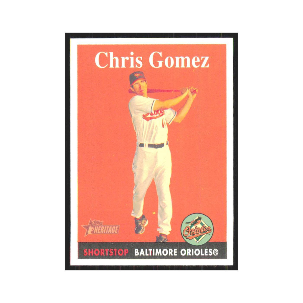 Chris Gomez 2007 Topps Heritage #154 Baltimore Orioles Baseball Card NM