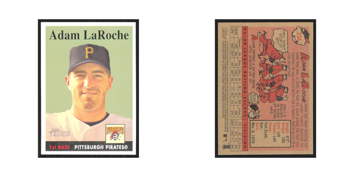 Adam LaRoche 2007 Topps Heritage #234 Pittsburgh Pirates Baseball Card NM