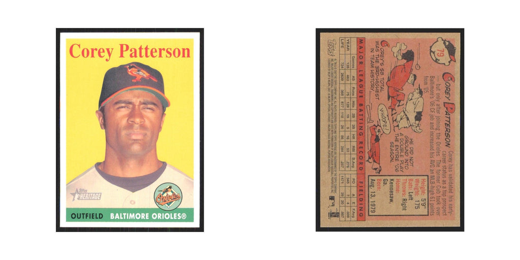 Josh Barfield 2007 Topps Heritage #79 Baltimore Orioles Baseball Card NM