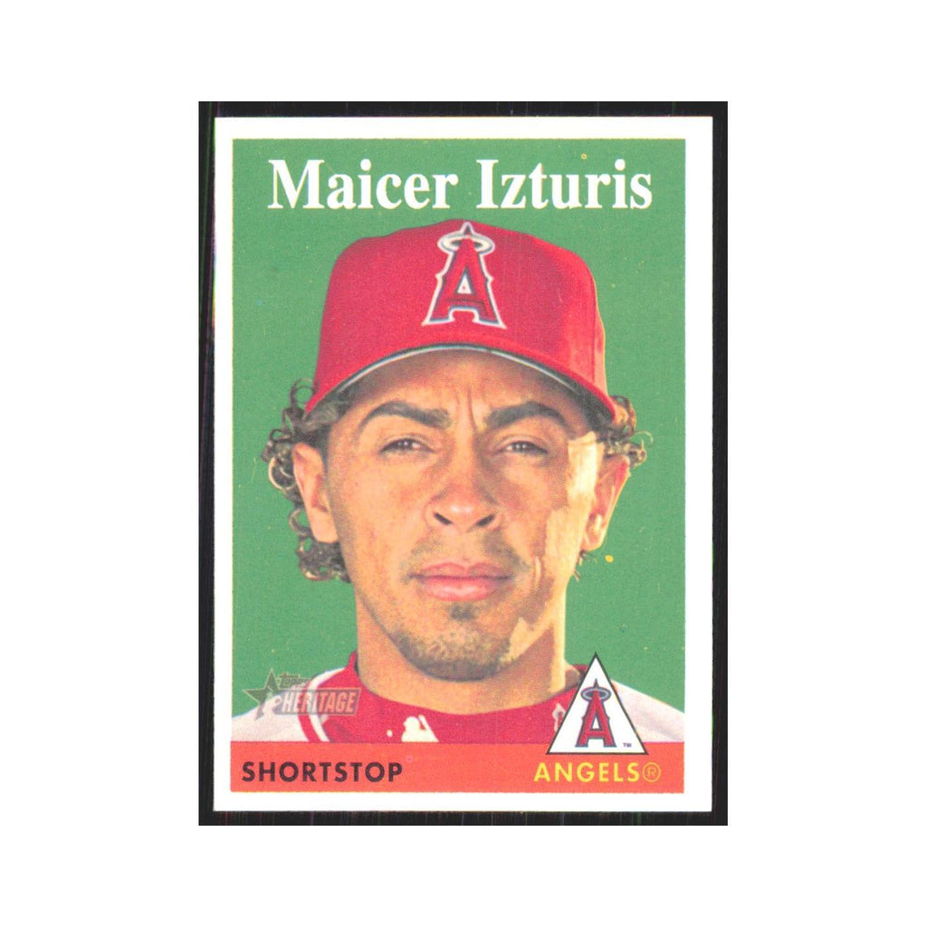 Maicer Izturis 2007 Topps Heritage #325 Los Angeles Angels Baseball Card NM