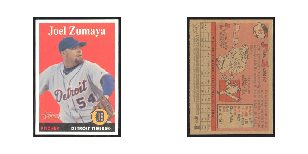 Joel Zumaya 2007 Topps Heritage #46 Detroit Tigers Baseball Card NM