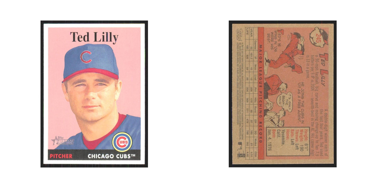 Ted Lilly 2007 Topps Heritage #245 Chicago Cubs Baseball Card NM