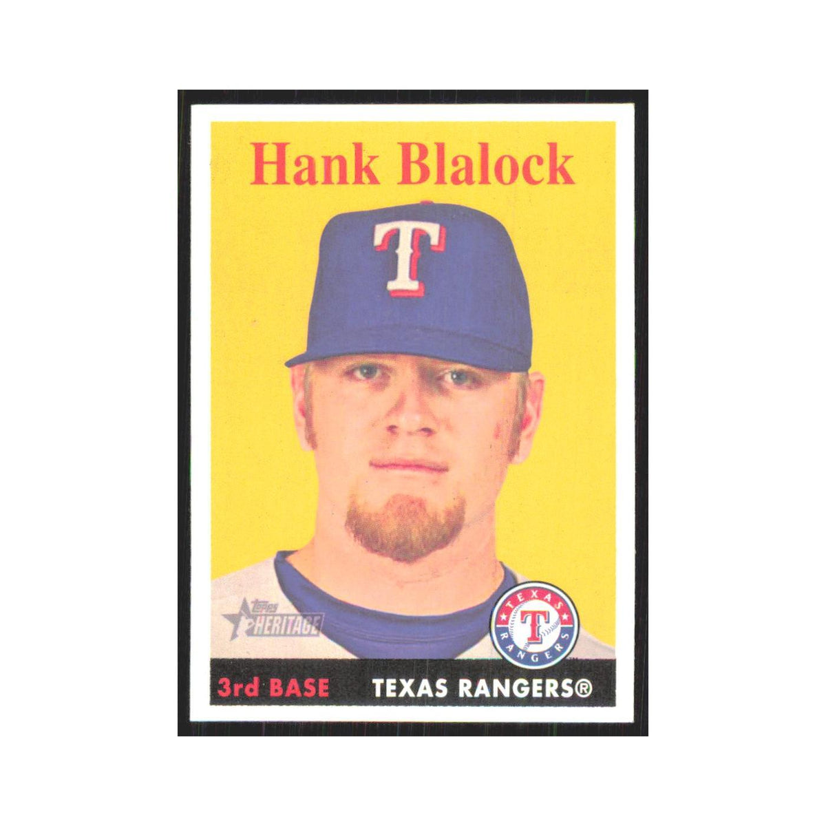Hank Blalock 2007 Topps Heritage #254 Texas Rangers Baseball Card NM