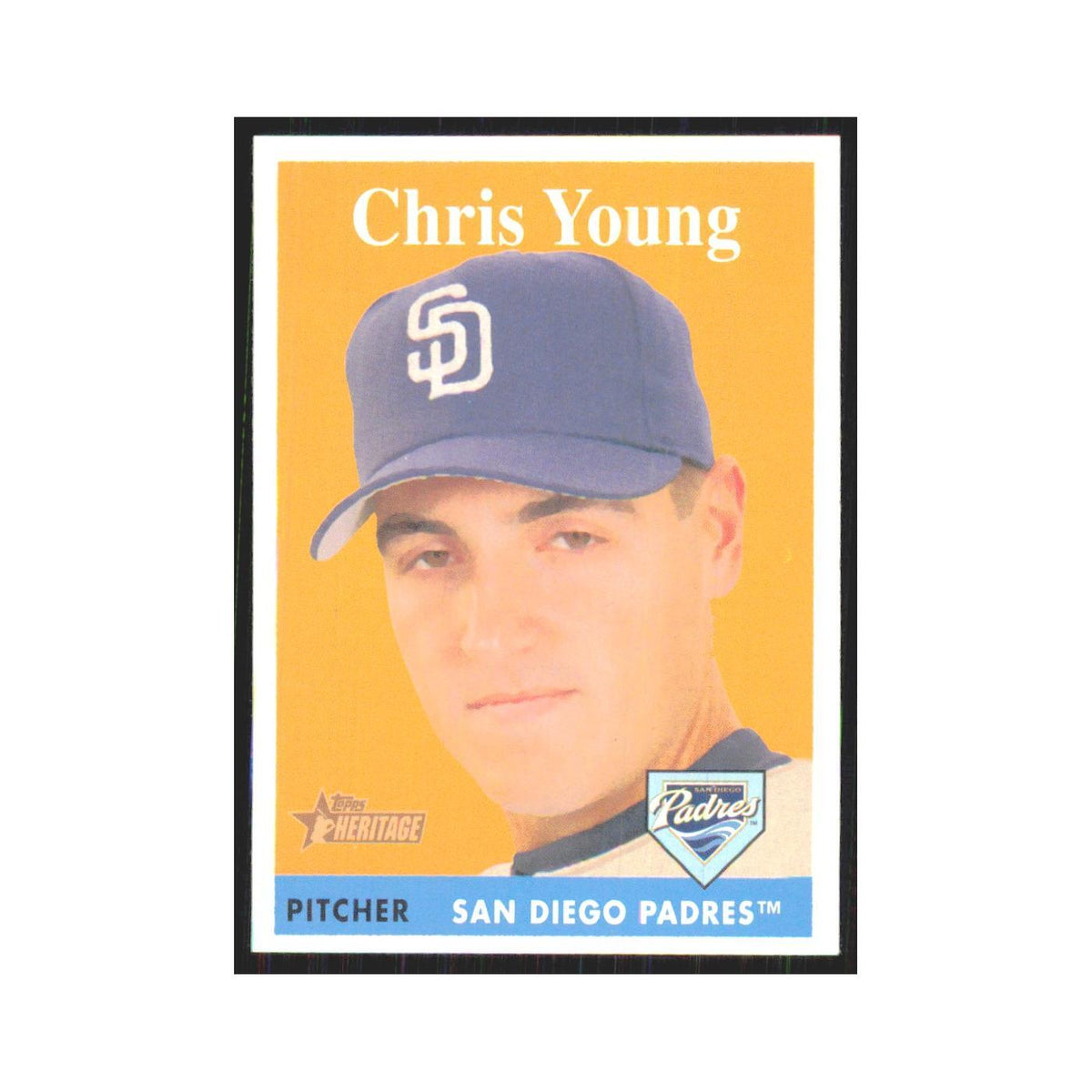 Chris R. Young 2007 Topps Heritage #292 San Diego Padres Baseball Card NM