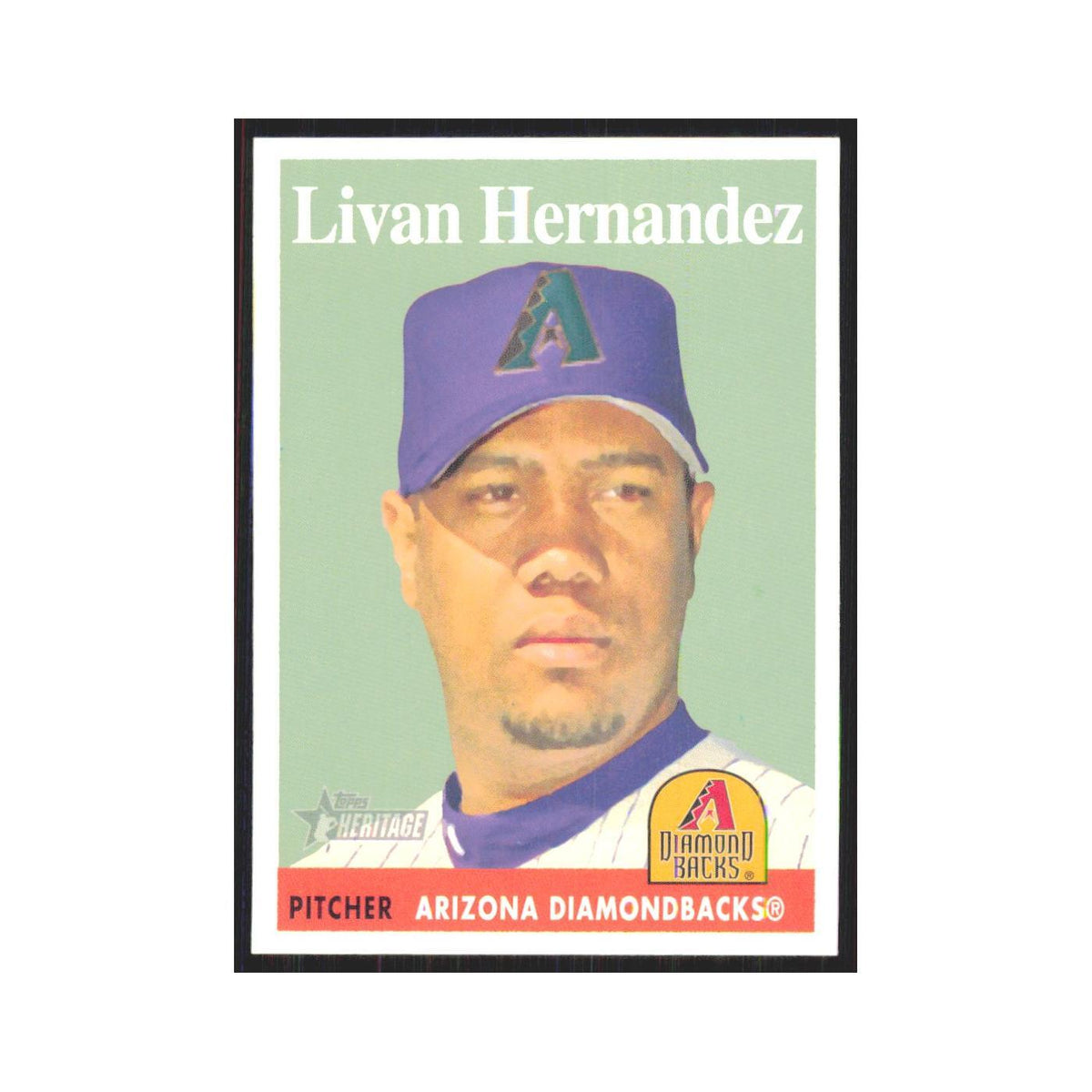 Livan Hernandez 2007 Topps Heritage #51 Arizona Diamondbacks Baseball Card NM