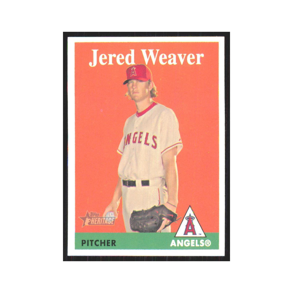 Jered Weaver 2007 Topps Heritage #80 Los Angeles Angels Baseball Card NM