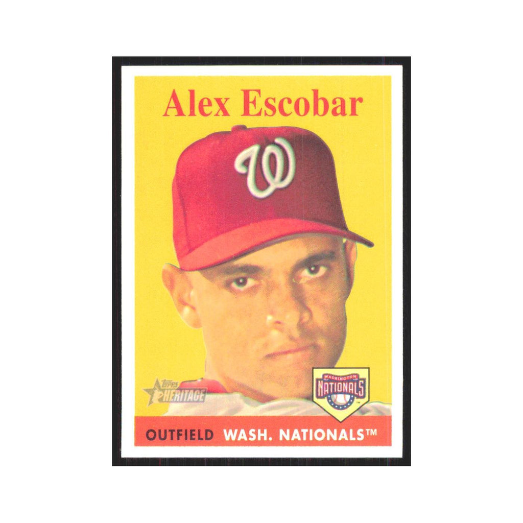 Alex Escobar 2007 Topps Heritage #153 Washington Nationals Baseball Card NM