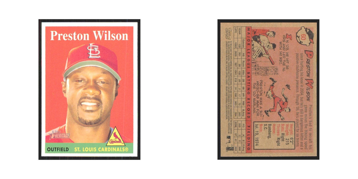 Preston Wilson 2007 Topps Heritage #60 St St. Louis Cardinals Baseball Card NM