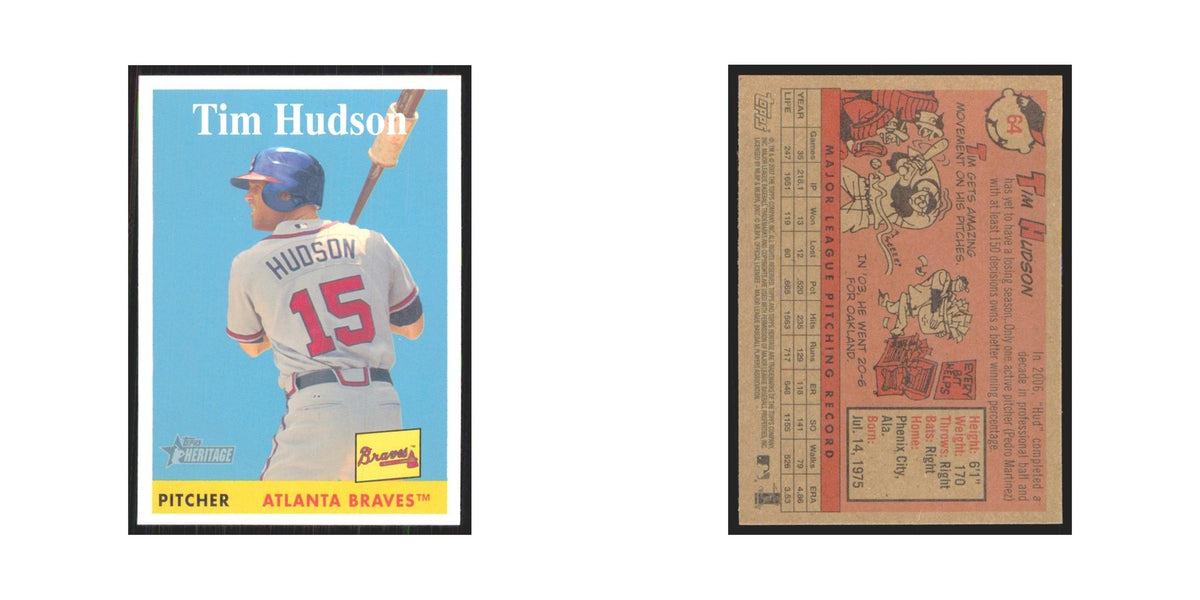 Tim Hudson 2007 Topps Heritage #64 Atlanta Braves Baseball Card NM