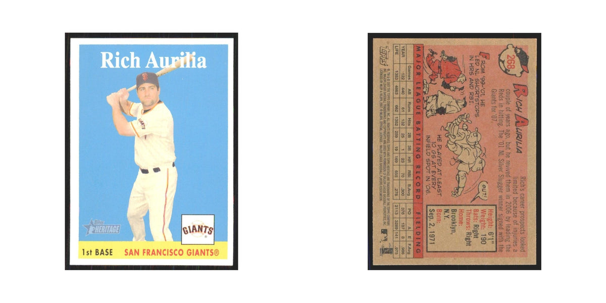 Rich Aurilia 2007 Topps Heritage #268 San Francisco Giants Baseball Card NM