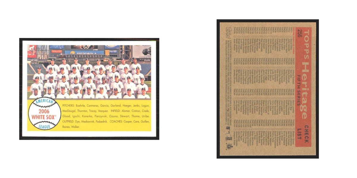 Team Photo 2007 Topps Heritage #256 Chicago White Sox Baseball Card NM