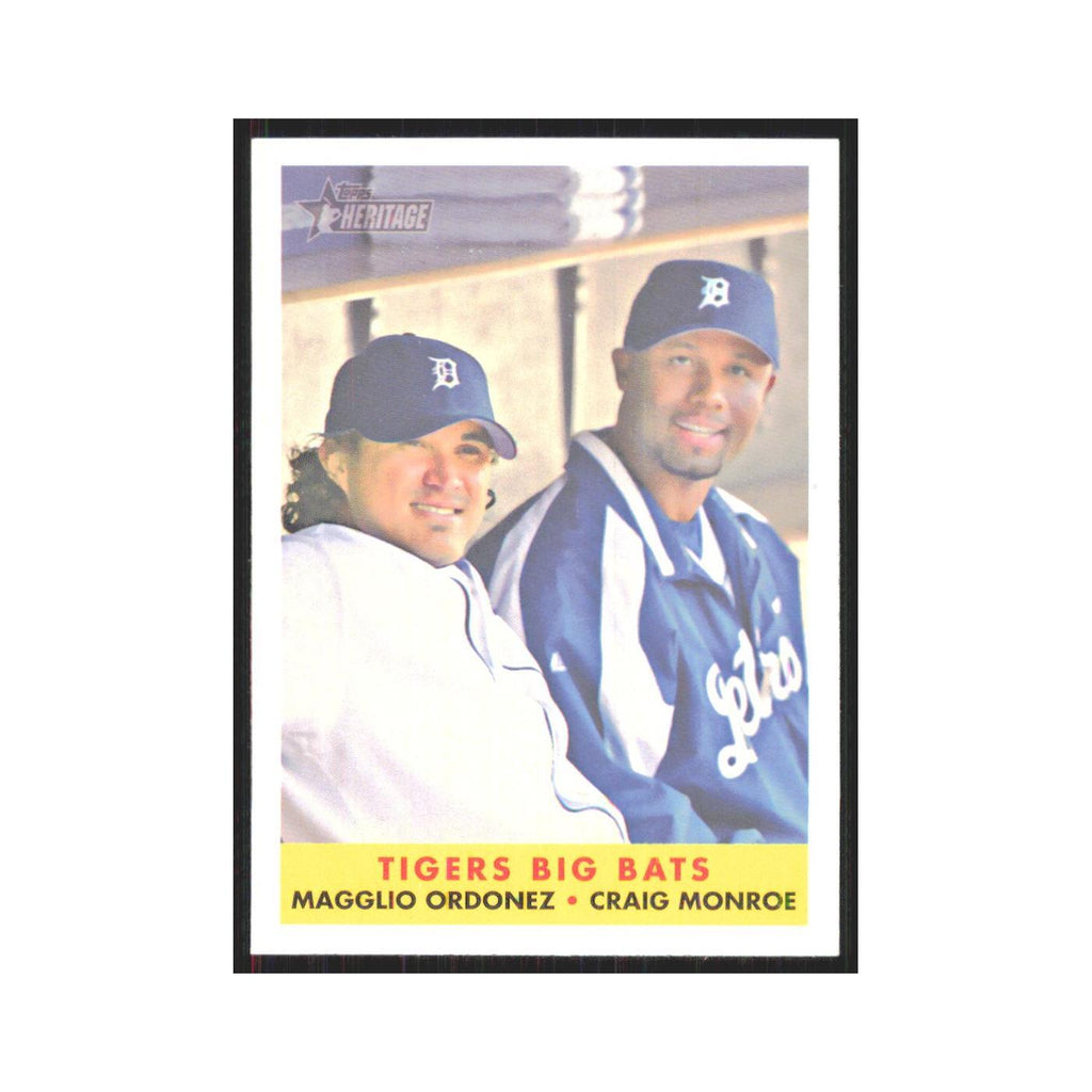 Magglio Ordonez Craig Monroe 2007 Topps Heritage #304 Detroit Tigers NM