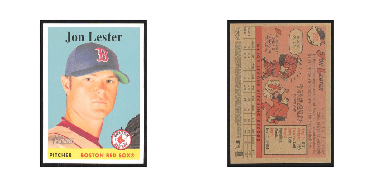 Jon Lester 2007 Topps Heritage #265 Boston Red Sox Baseball Card NM