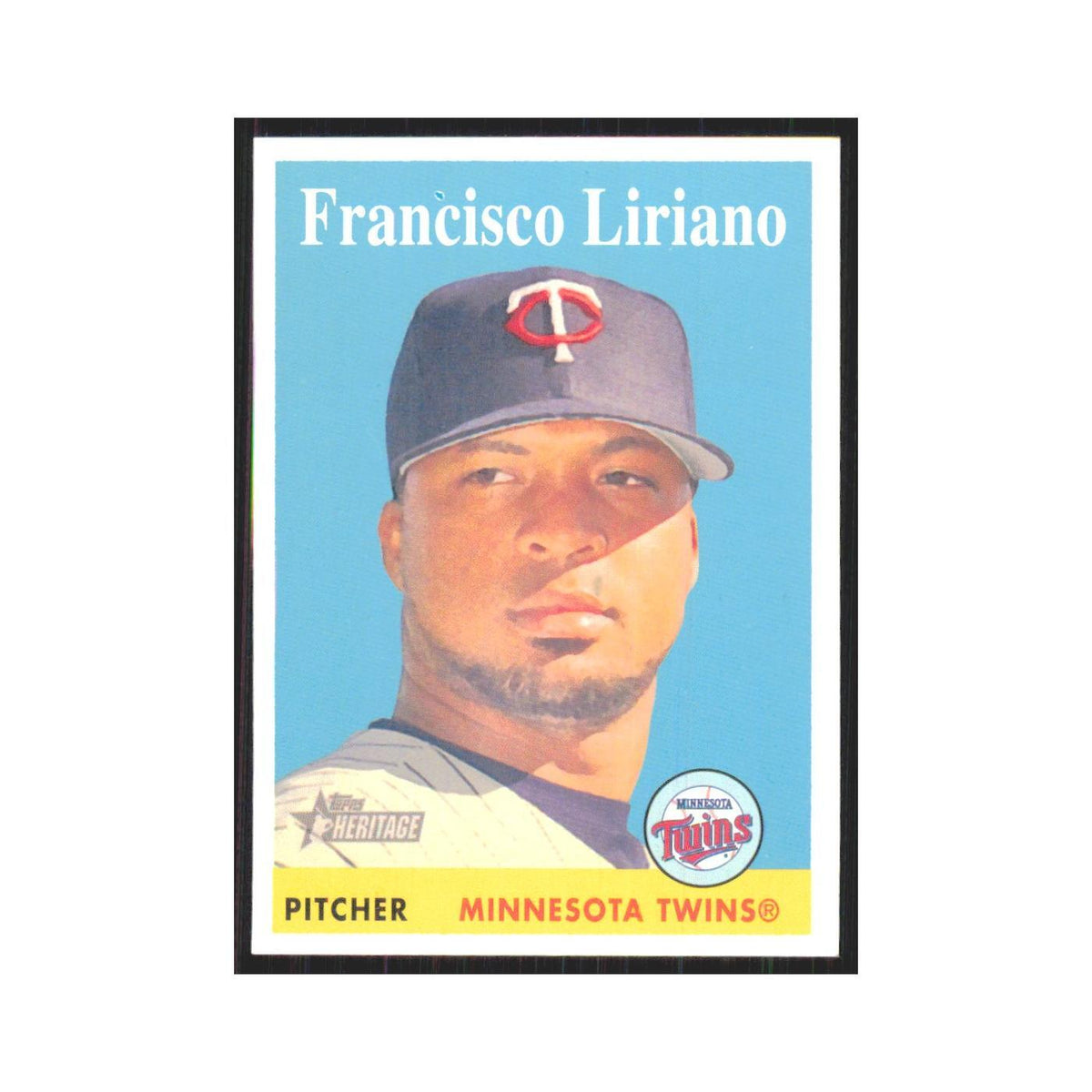 Francisco Liriano 2007 Topps Heritage #328 Minnesota Twins Baseball Card NM