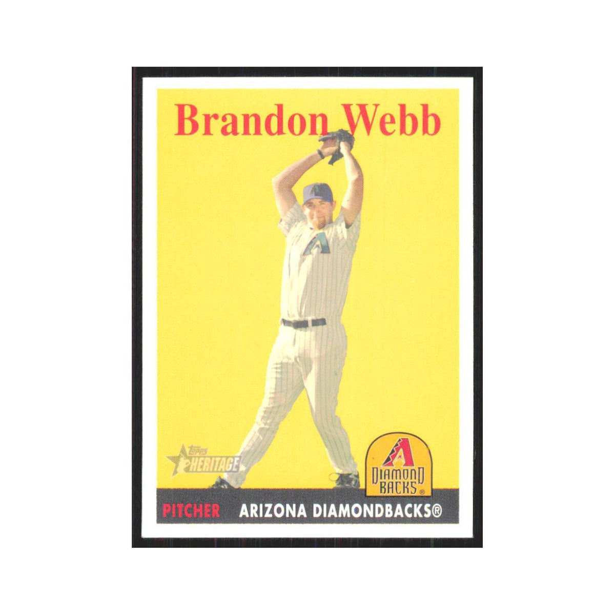 Brandon Webb 2007 Topps Heritage #340 Arizona Diamondbacks Baseball Card NM