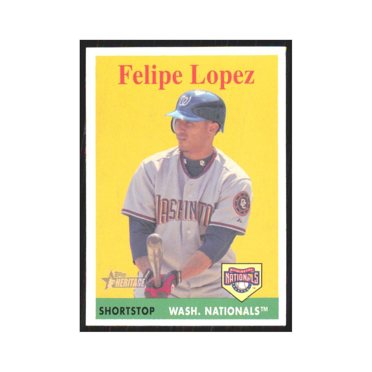Felipe Lopez 2007 Topps Heritage #55 Washington Nationals Baseball Card NM