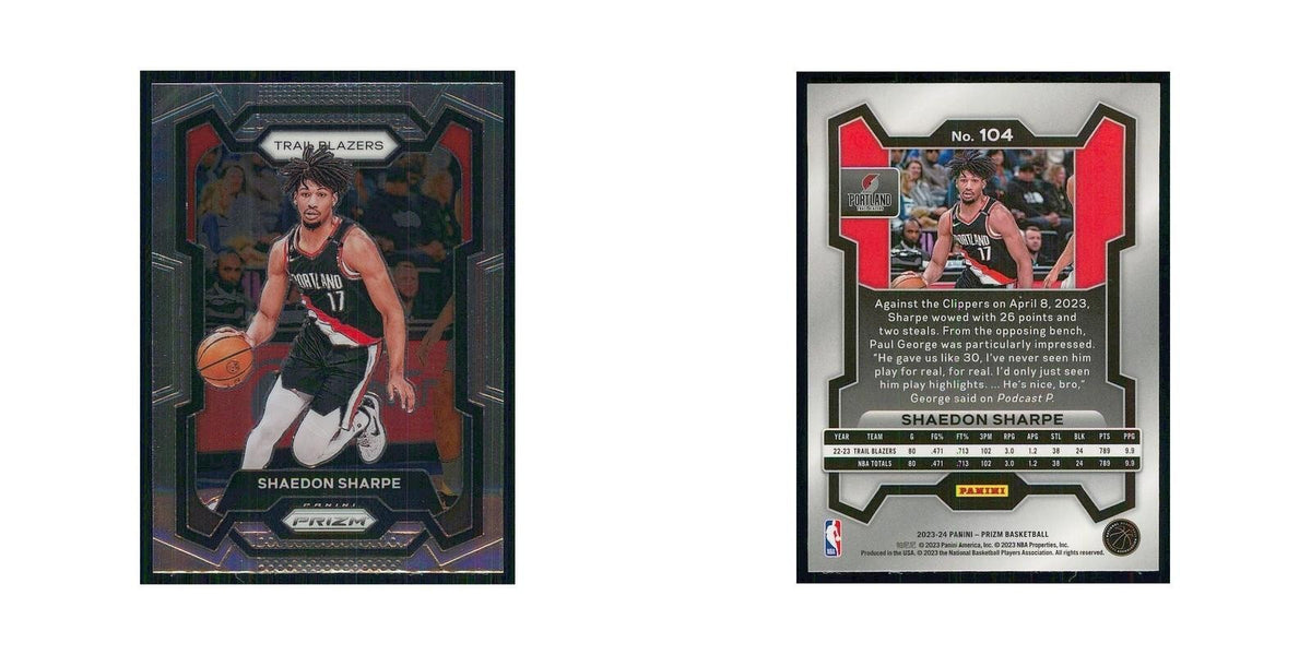 2023 Panini Prizm Shaedon Sharpe Blazers #104