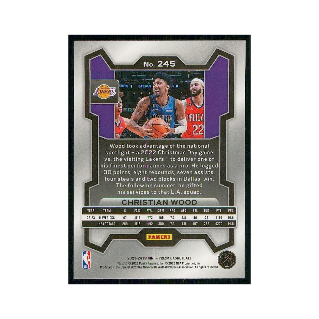 2023 Panini Prizm Christian Wood Lakers #245