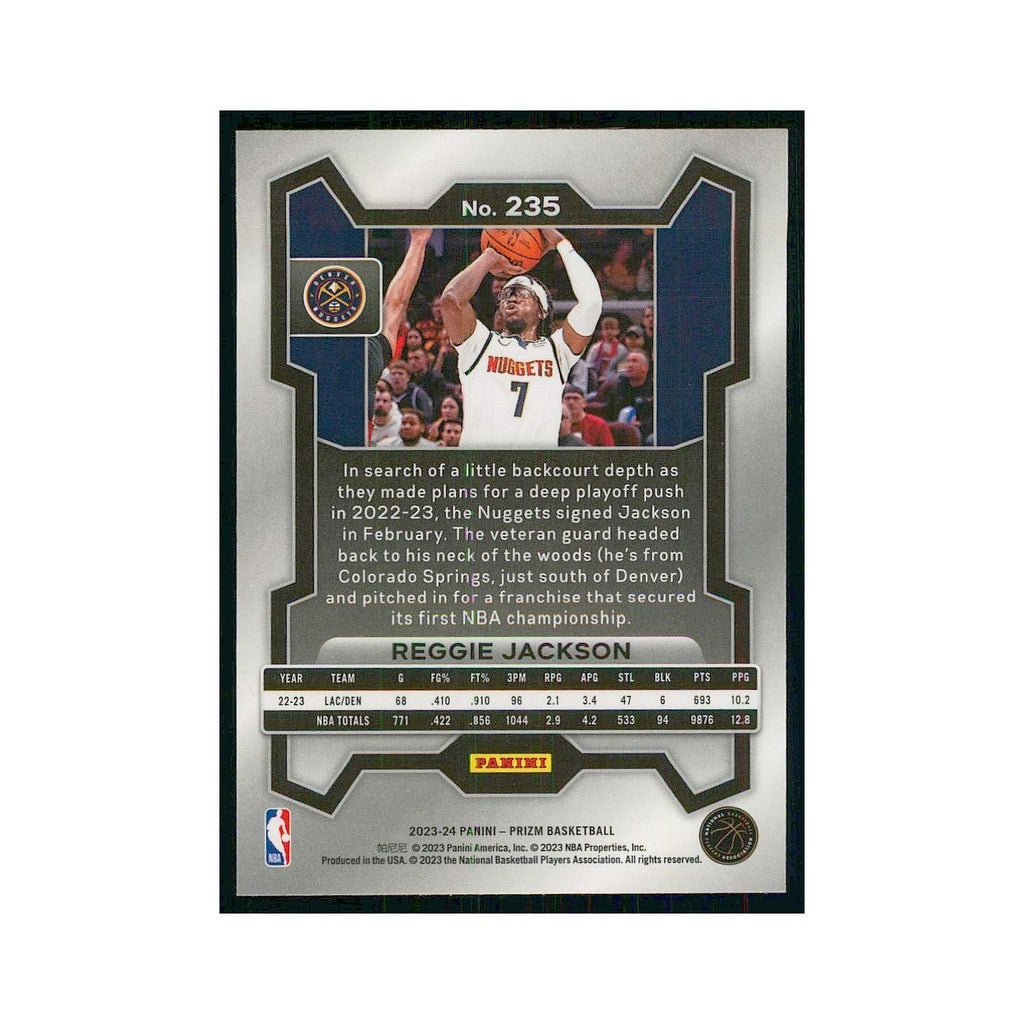 2023 Panini Prizm Reggie Jackson Nuggets #235