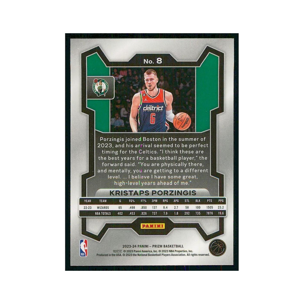 2023 Panini Prizm Kristaps Porzingis Celtics #8