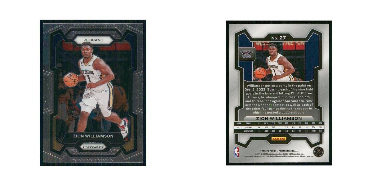 2023 Panini Prizm Zion Williamson Pelicans #27