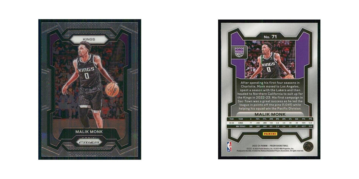 2023 Panini Prizm Malik Monk Kings #71