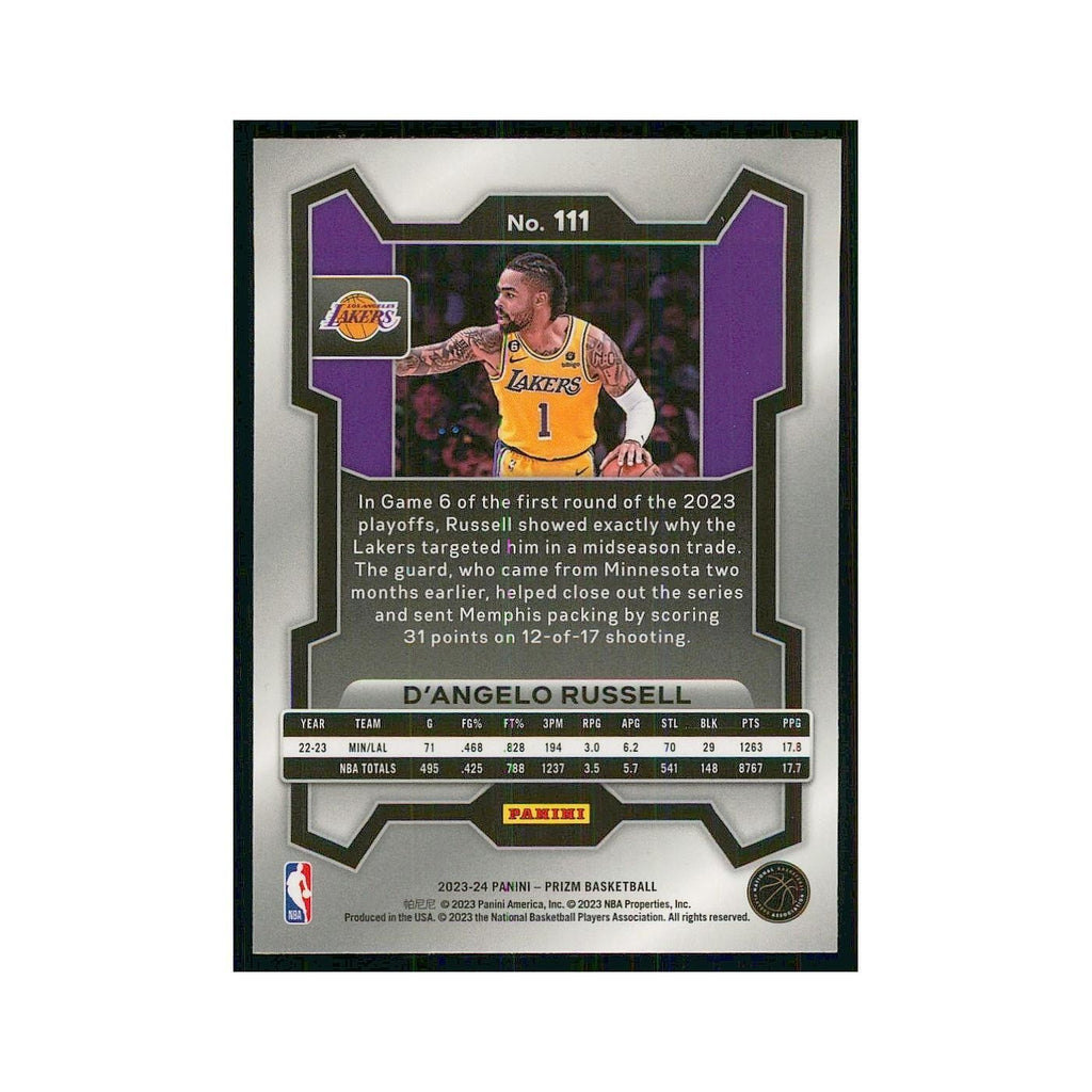 2023 Panini Prizm D'Angelo Russell Lakers #111