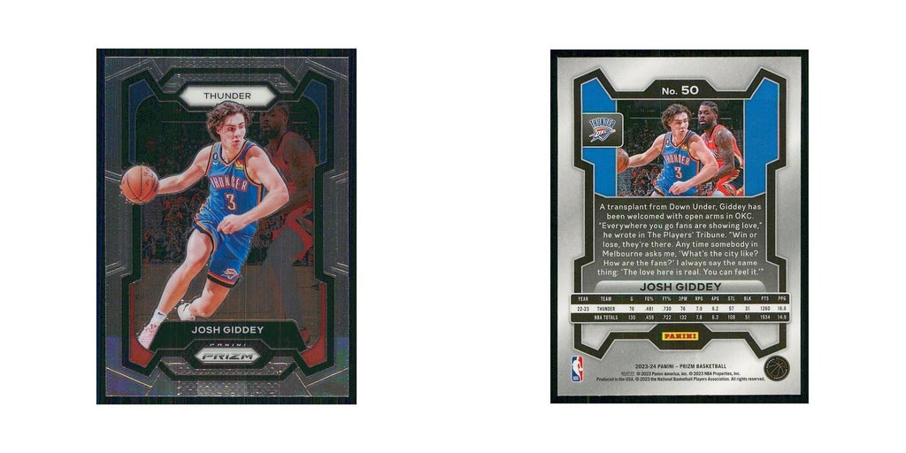 2023 Panini Prizm Josh Giddey Thunder #50