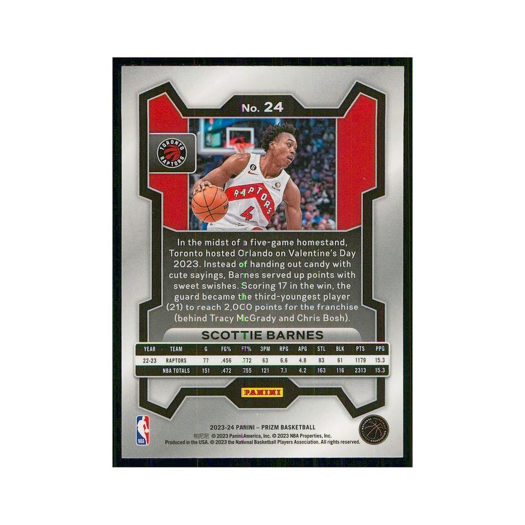 2023 Panini Prizm Scottie Barnes Raptors #24