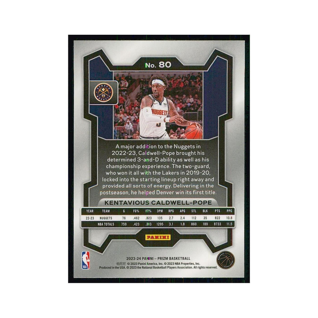 2023 Panini Prizm Kentavious Caldwell-Pope Nuggets #80