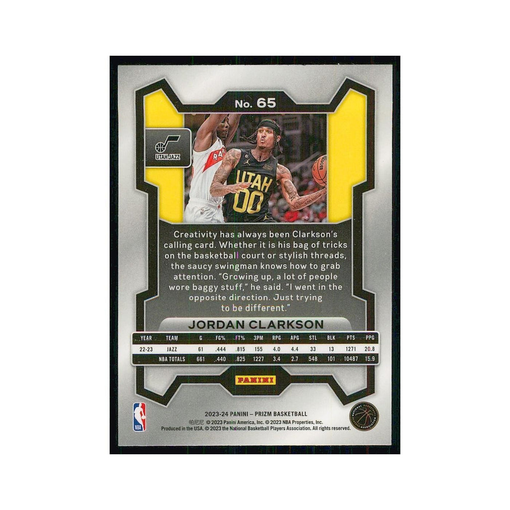 2023 Panini Prizm Jordan Clarkson Jazz #65