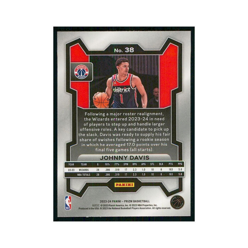2023 Panini Prizm Johnny Davis Wizards #38