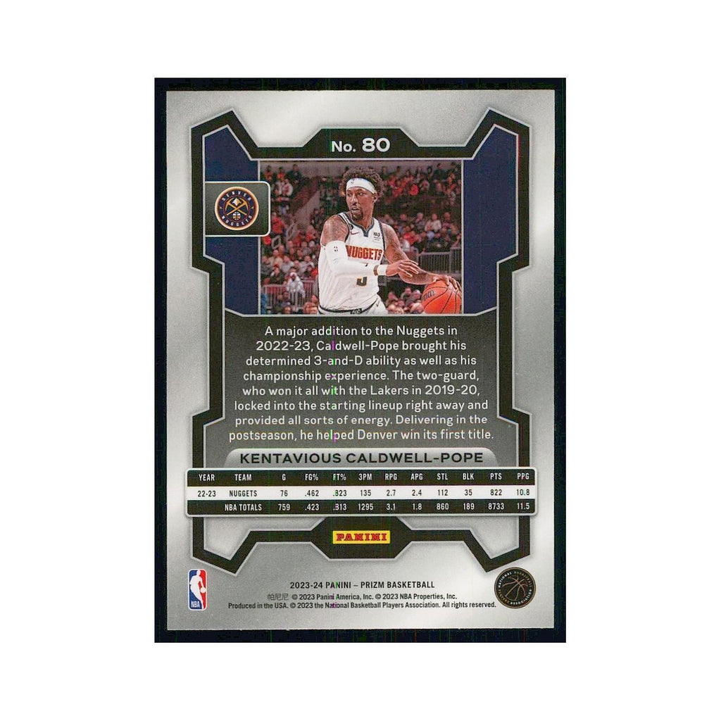 2023 Panini Prizm Kentavious Caldwell-Pope Nuggets #80