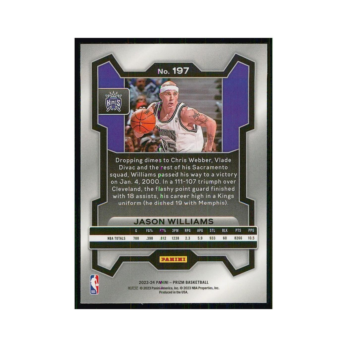 2023 Panini Prizm Jason Williams Kings #197