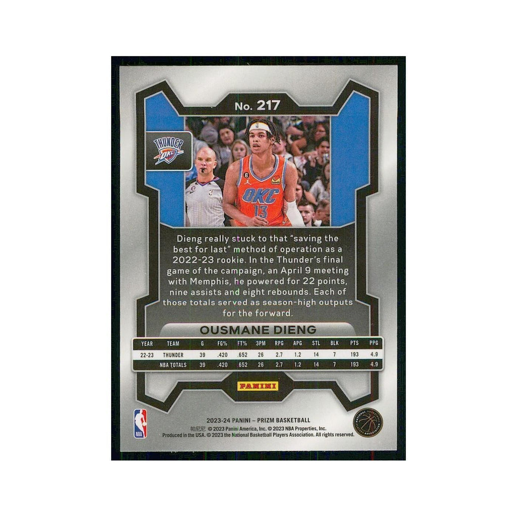 2023 Panini Prizm Ousmane Dieng Thunder #217