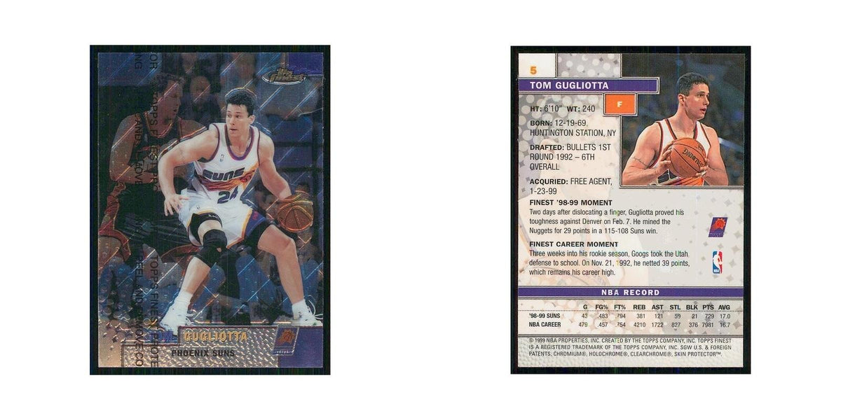 1999 Finest w Coating Tom Gugliotta Suns #5