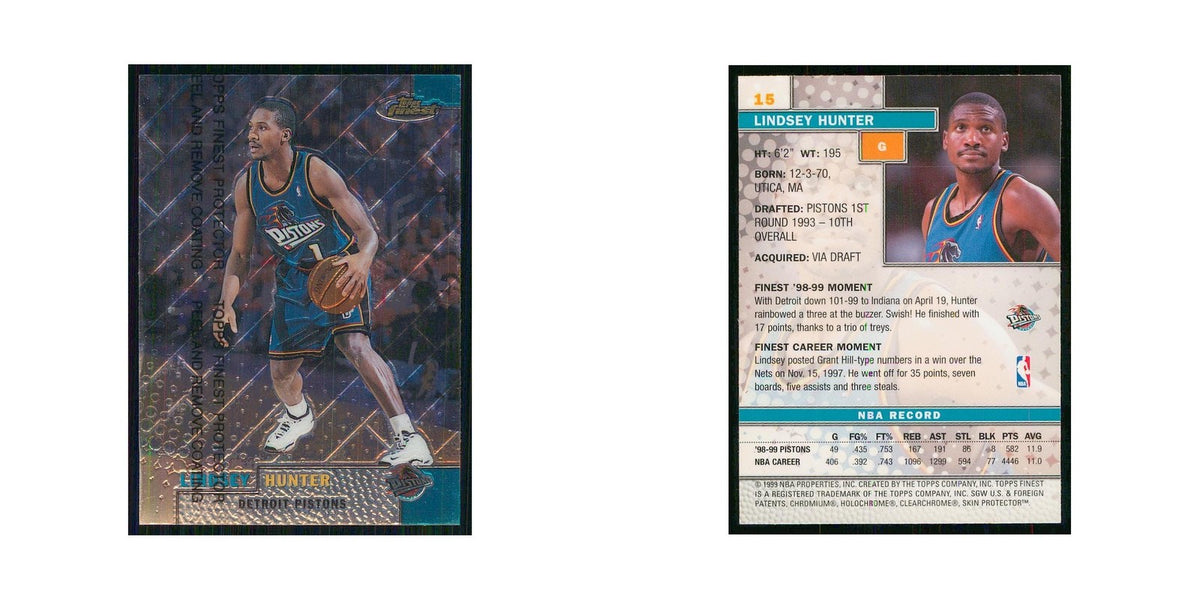 1999 Finest w Coating Lindsey Hunter Pistons #15