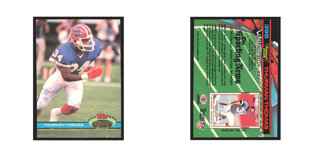 1991 Stadium Club Thurman Thomas Bills #395