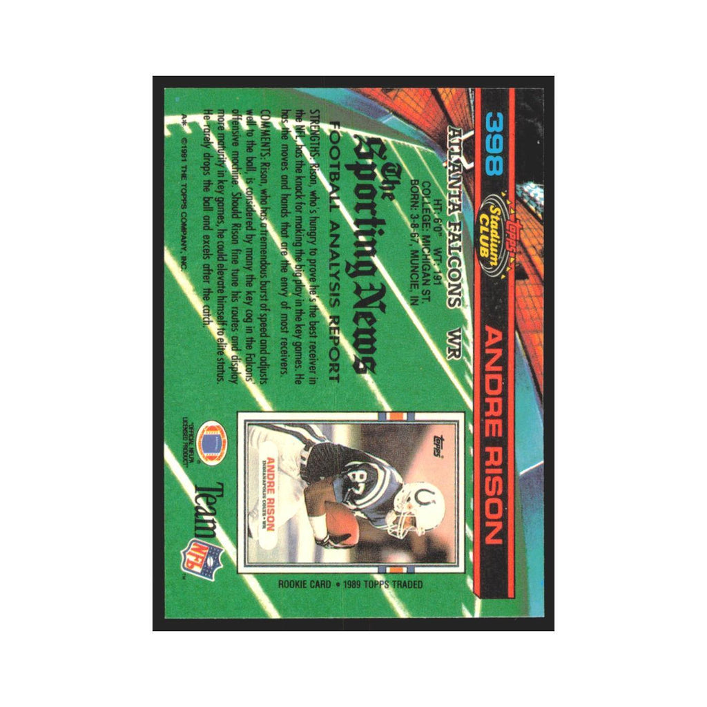 1991 Stadium Club Andre Rison Falcons #398