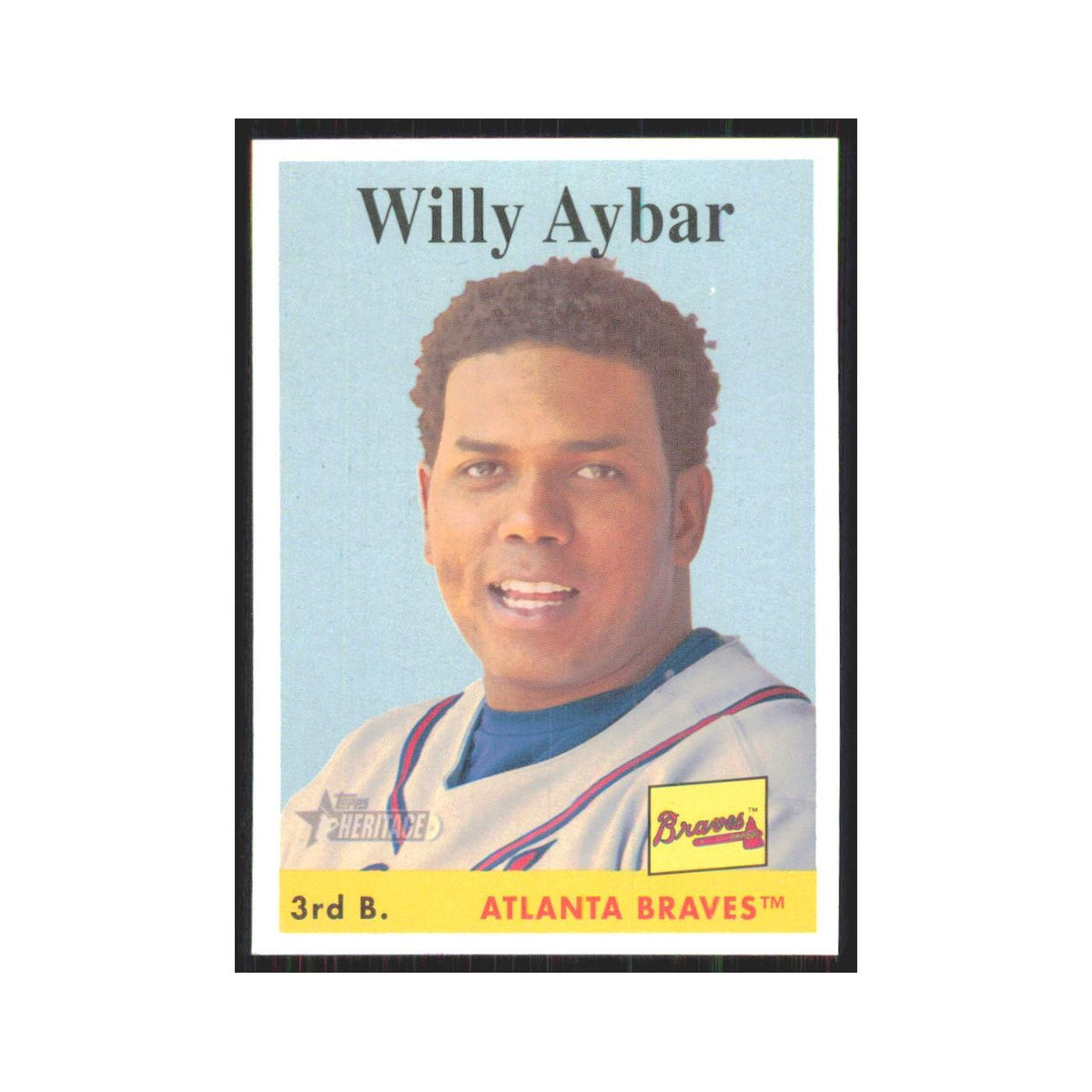Willy Aybar 2007 Topps Heritage #128 Atlanta Braves Baseball Card NM