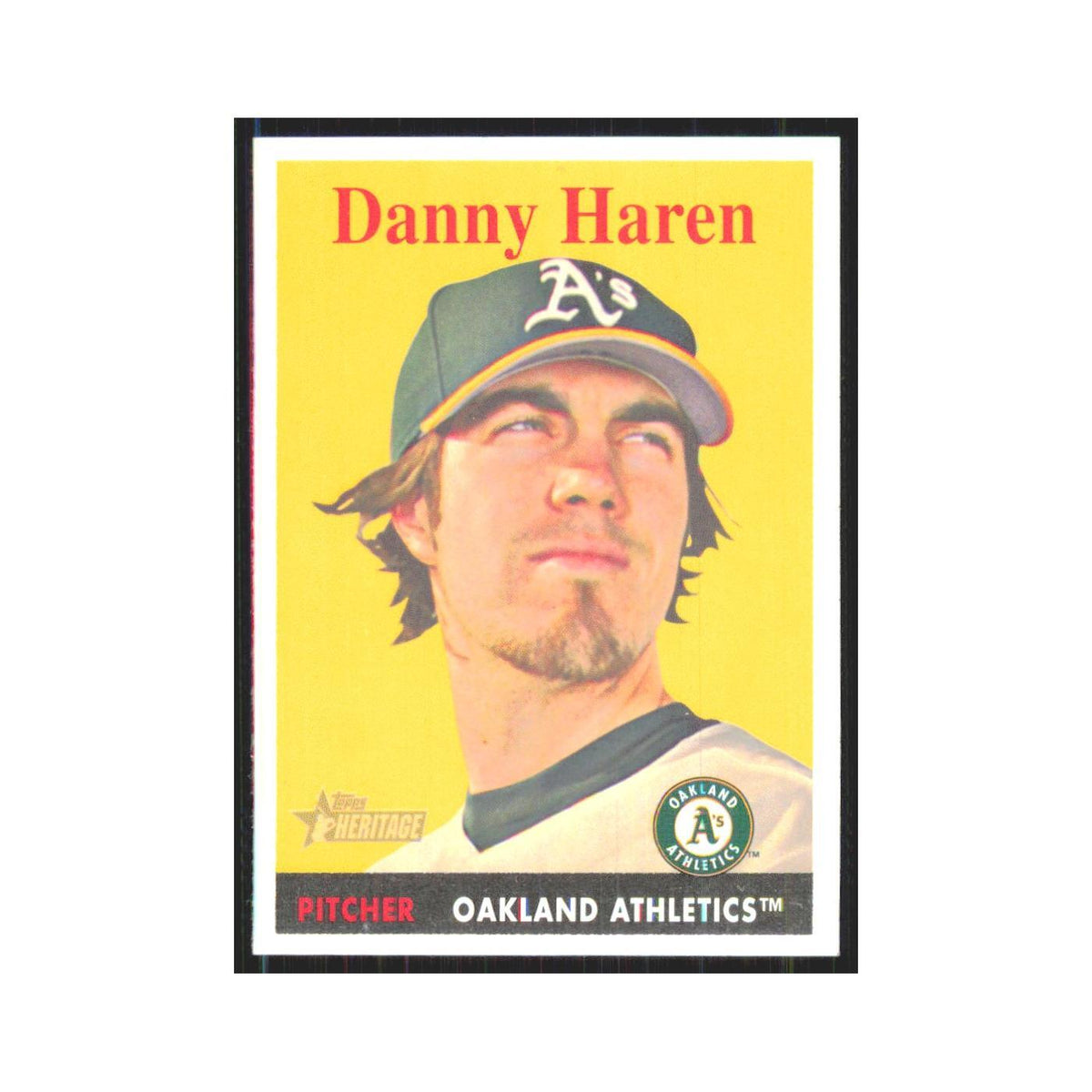 Dan Haren 2007 Topps Heritage #27 Oakland Athletics Baseball Card NM