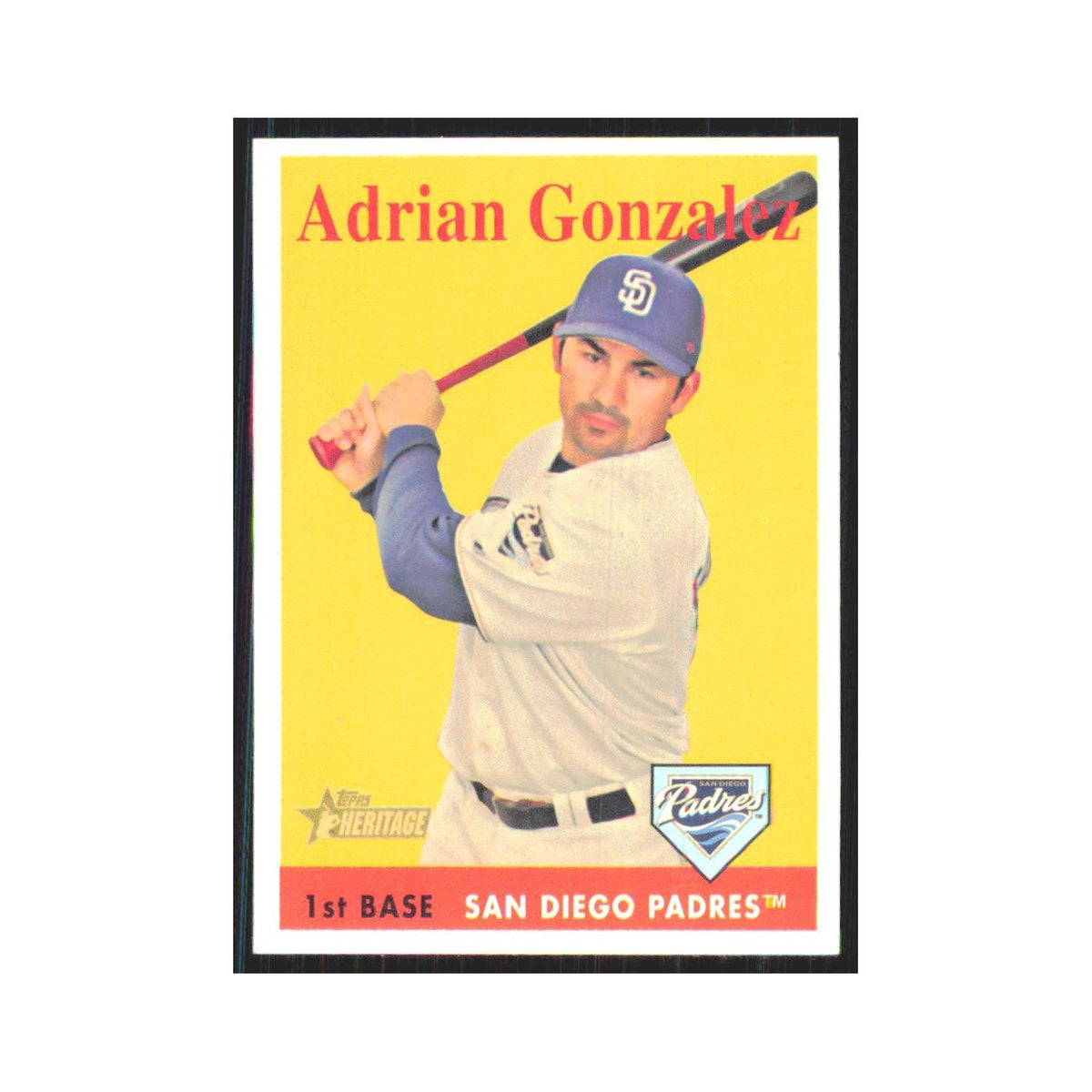 Adrian Gonzalez 2007 Topps Heritage #26 San Diego Padres Baseball Card NM