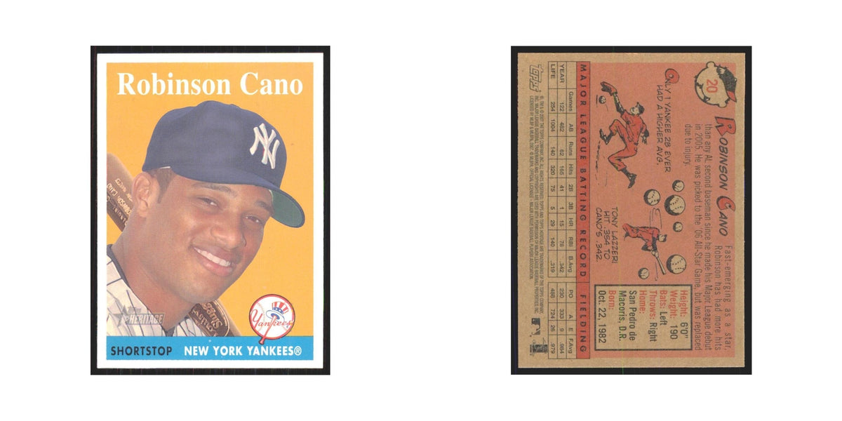 Robinson Cano 2007 Topps Heritage #20 New York Yankees Baseball Card NM