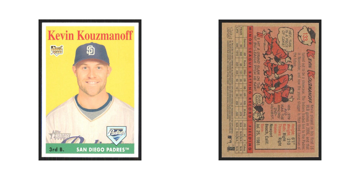 Kevin Kouzmanoff Rookie 2007 Topps Heritage #133 San Diego Padres NM