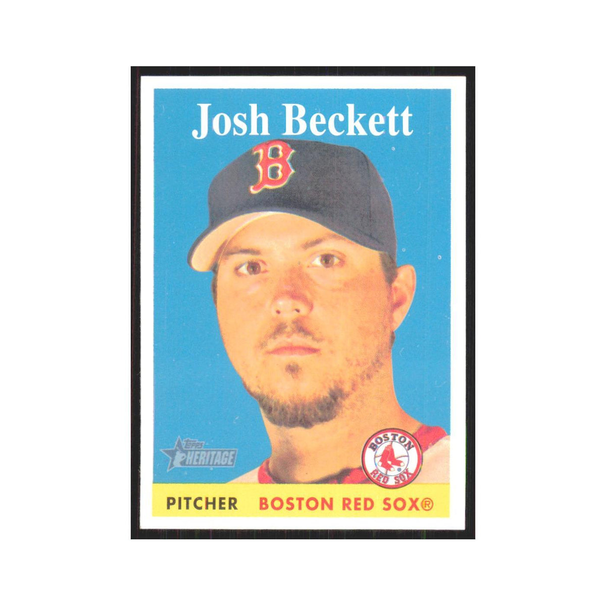 Josh Beckett 2007 Topps Heritage #18 Boston Red Sox Baseball Card NM
